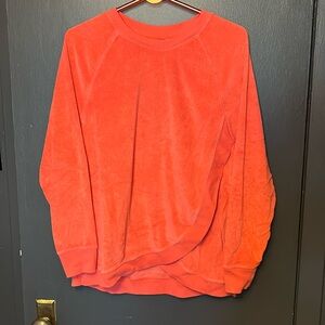 Loop-Terry Cross-Front Nursing Tunic with Extra High-Waisted Vintage Shorts